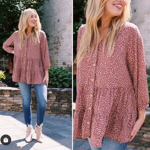 Pink Button-Down blouse